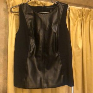 White House Black Market Leather like top